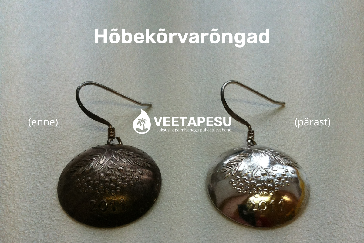 Hõbe kõrvarõngad enne ja pärast